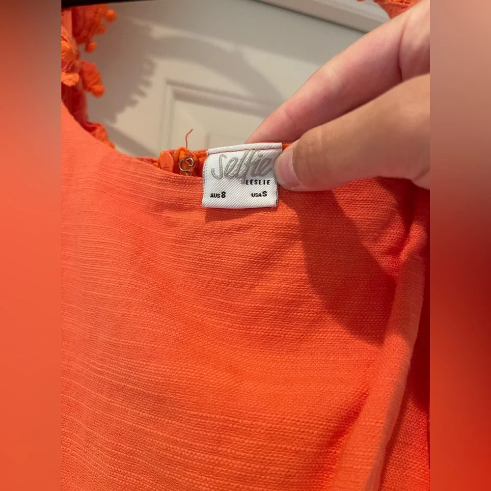 Orange Ruffle Dress - Picture 2 of 2